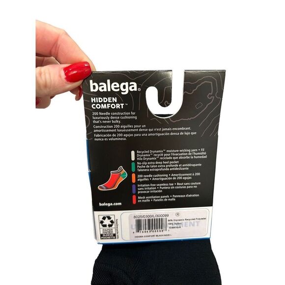 Balega Hidden Comfort Sole Cushioning Running Socks Size Large One Pair NWT - Picture 6 of 11